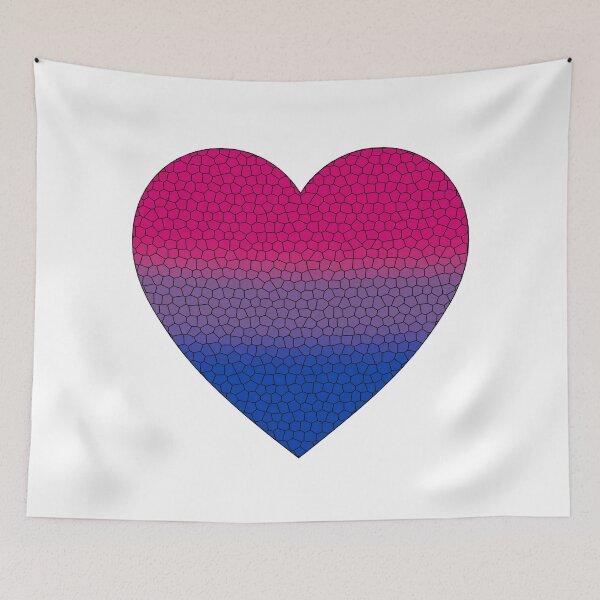 Item preview, Bisexual Pride Flag Stained Glass Heart, Cute Bisexual Design designed and sold by Travelslightly.