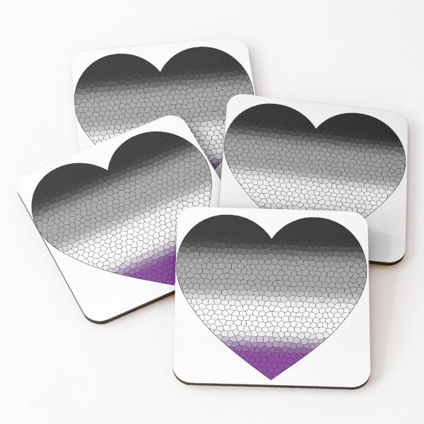 Item preview, Asexual Pride Flag Stained Glass Heart, Cute Asexual Design designed and sold by Travelslightly.
