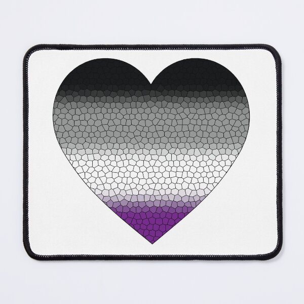 Item preview, Corazón de vidriera de bandera del orgullo asexual, lindo diseño asexual designed and sold by Travelslightly.