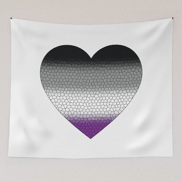 Item preview, Asexual Pride Flag Stained Glass Heart, Cute Asexual Design designed and sold by Travelslightly.
