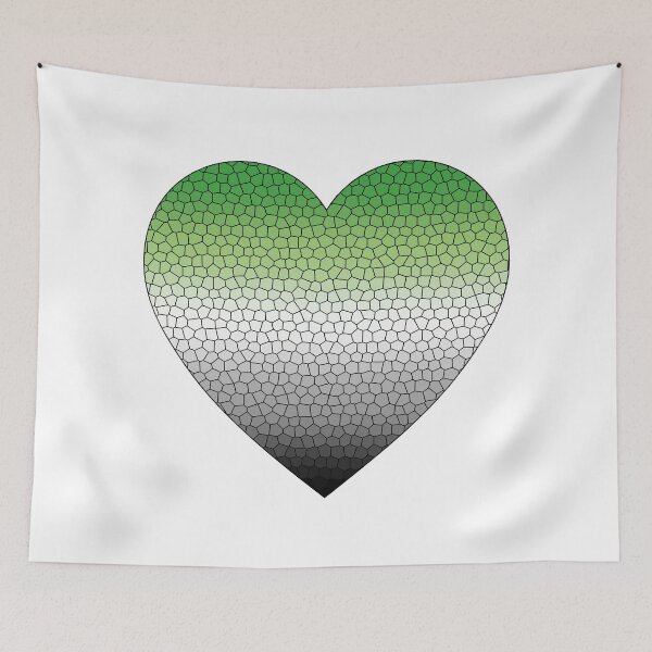 Item preview, Aromantic Pride Flag Stained Glass Heart, Cute Aromantic Design designed and sold by Travelslightly.
