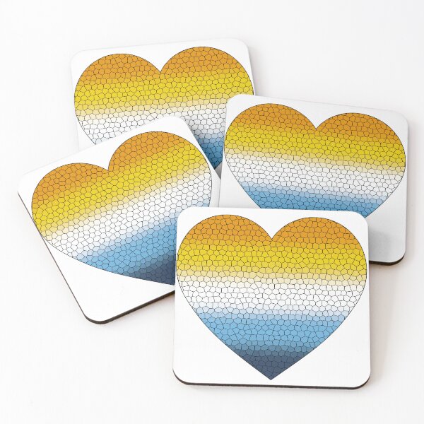 Item preview, AroAce Pride Flag Stained Glass Heart, Cute AroAce Design designed and sold by Travelslightly.