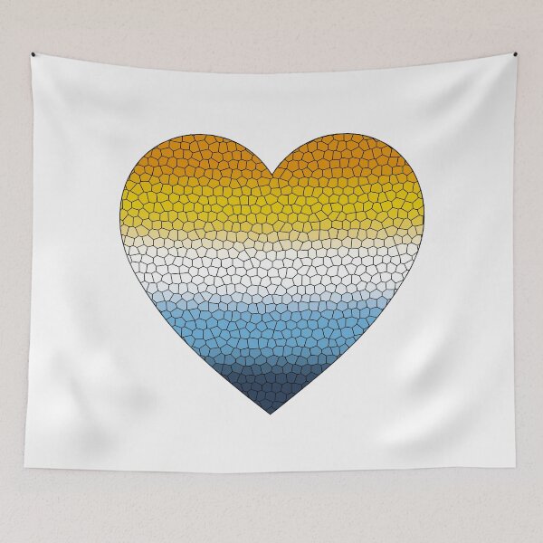 Item preview, AroAce Pride Flag Stained Glass Heart, Cute AroAce Design designed and sold by Travelslightly.