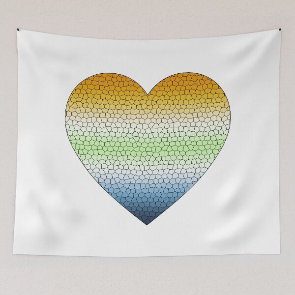 Item preview,  AroAce Agender Pride Flag Stained Glass Heart, Cute AroAce Agender Design designed and sold by Travelslightly.