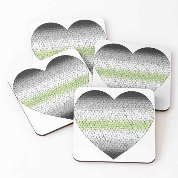 Item preview,  Agender Pride Flag Stained Glass Heart, Cute Agender Design designed and sold by Travelslightly.