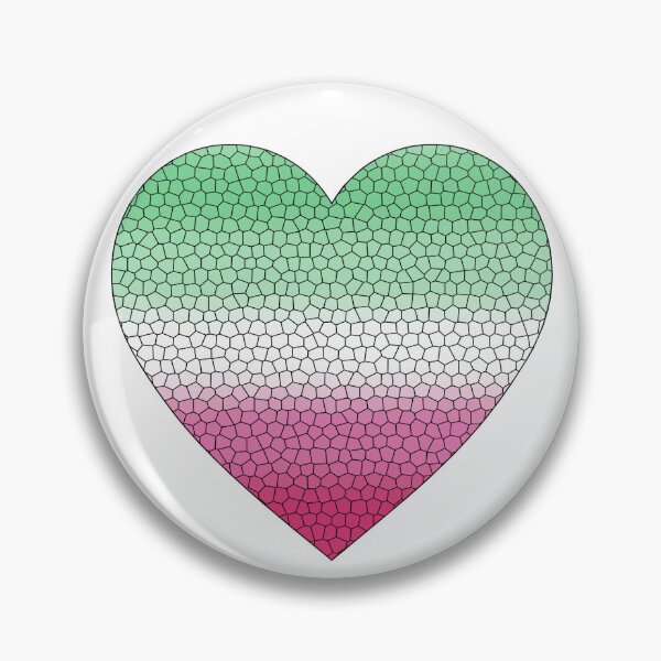 Item preview, Abrosexual Pride Flag Stained Glass Heart, Cute Abrosexual Design designed and sold by Travelslightly.
