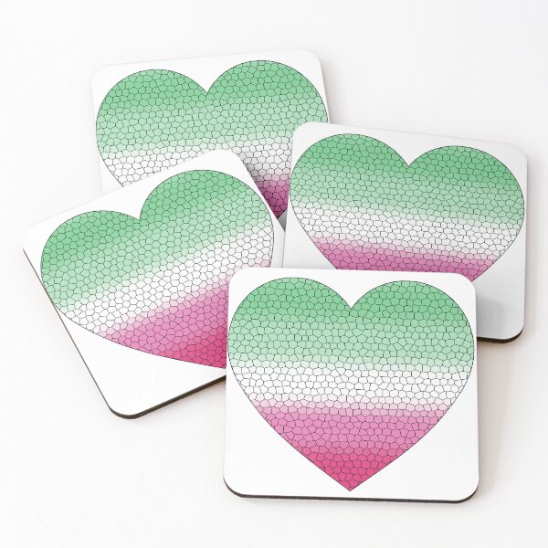 Item preview, Abrosexual Pride Flag Stained Glass Heart, Cute Abrosexual Design designed and sold by Travelslightly.