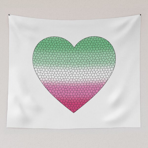 Item preview, Abrosexual Pride Flag Stained Glass Heart, Cute Abrosexual Design designed and sold by Travelslightly.