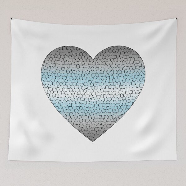 Item preview,  Demiboy Pride Flag Stained Glass Heart, Cute Demiboy Design designed and sold by Travelslightly.