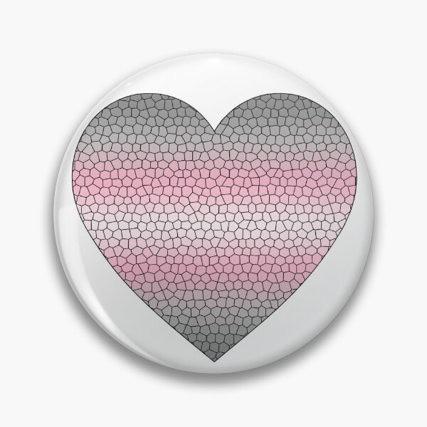 Item preview, Demigirl Pride Flag Stained Glass Heart, Cute Demigirl Design designed and sold by Travelslightly.