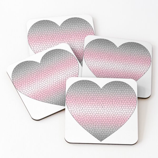 Item preview, Demigirl Pride Flag Stained Glass Heart, Cute Demigirl Design designed and sold by Travelslightly.