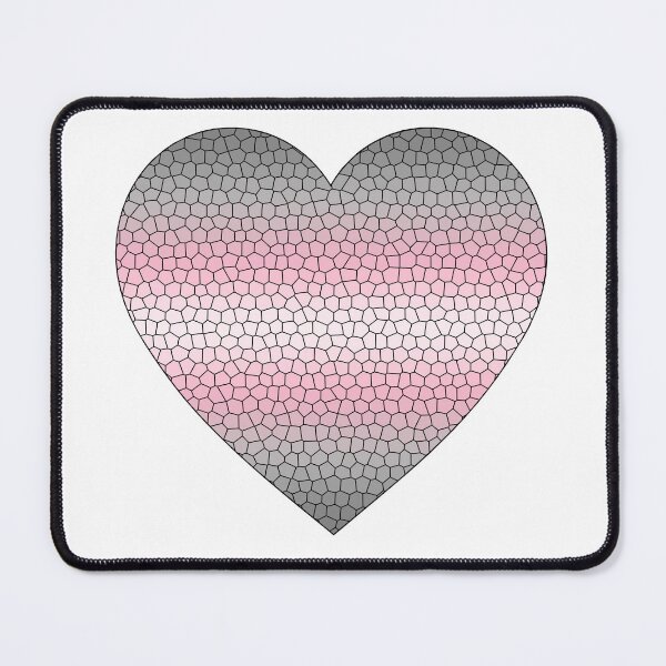 Item preview, Demigirl Pride Flag Stained Glass Heart, Cute Demigirl Design designed and sold by Travelslightly.