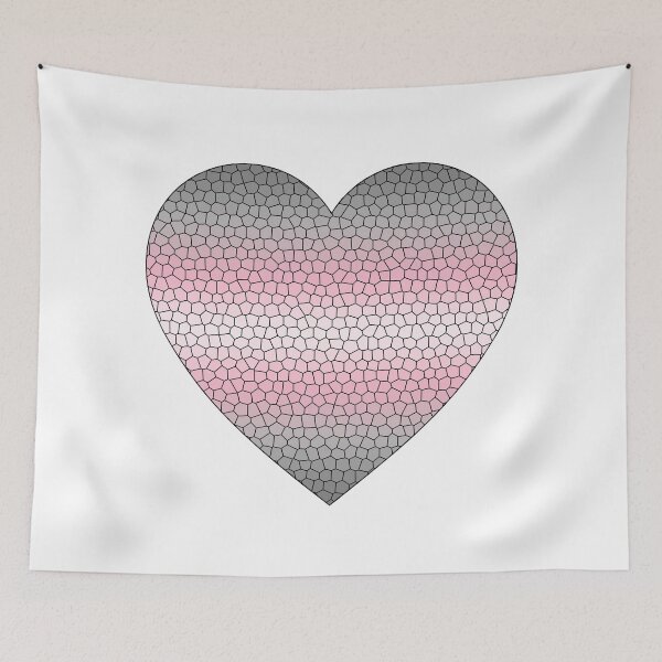 Item preview, Demigirl Pride Flag Stained Glass Heart, Cute Demigirl Design designed and sold by Travelslightly.