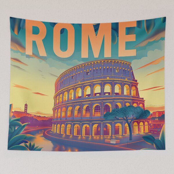 Item preview, Rome Travel Poster designed and sold by nomiraclehere.