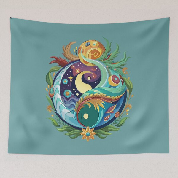Item preview, Yin-Yang Cosmic Flow designed and sold by SebTees.
