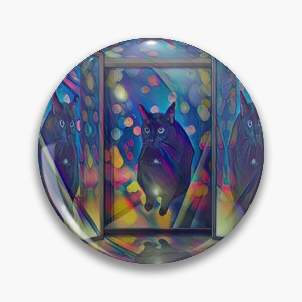 Item preview, black cat in the mirror designed and sold by Cyberomiz.
