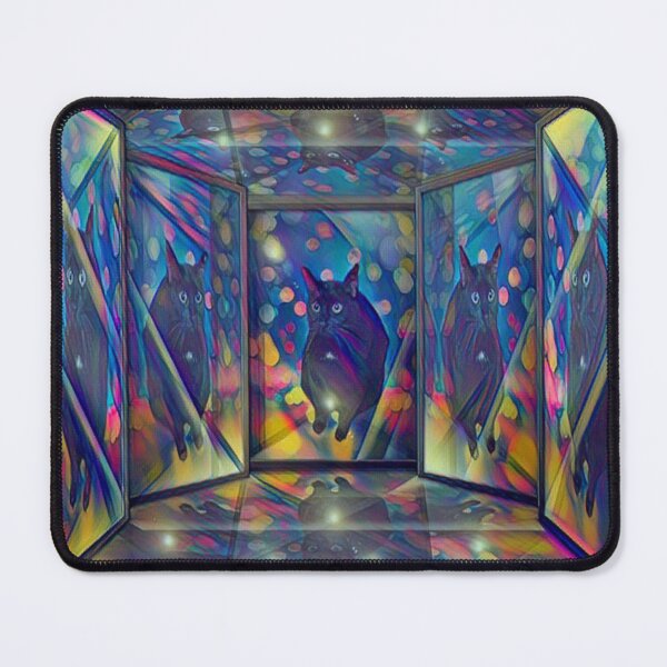 Item preview, black cat in the mirror designed and sold by Cyberomiz.