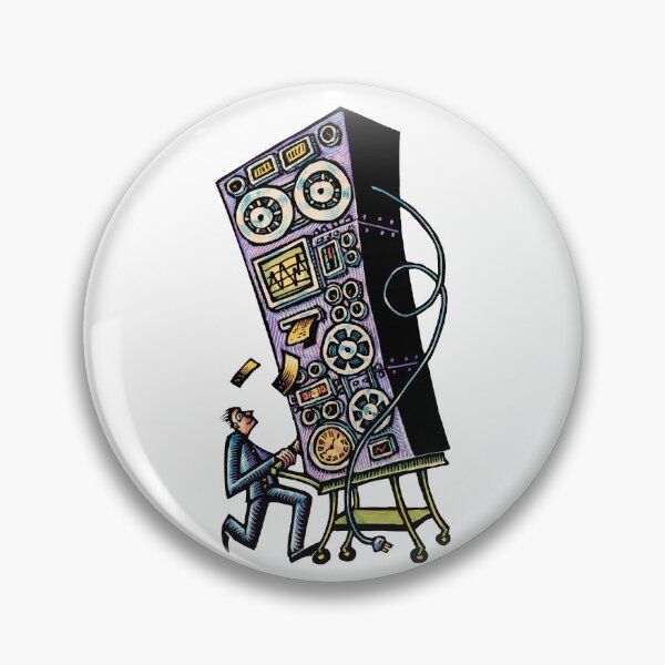 Item preview, Vintage Mainframe Computer on Cart designed and sold by LisaHaney.