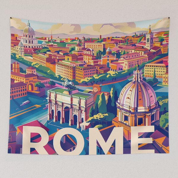 Item preview, Rome Travel Poster designed and sold by nomiraclehere.