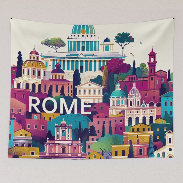 Item preview, Rome Travel Poster designed and sold by nomiraclehere.