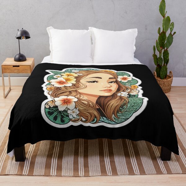 Item preview, Beautiful Hawaii Girl Profile With Orchids designed and sold by NautiChic.
