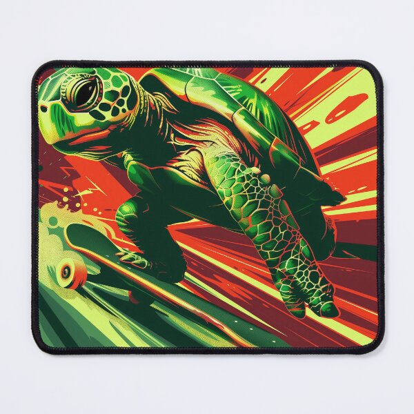 Item preview, Active vibes: Cyberpunk Skateboarding Turtle designed and sold by WaveVisions.