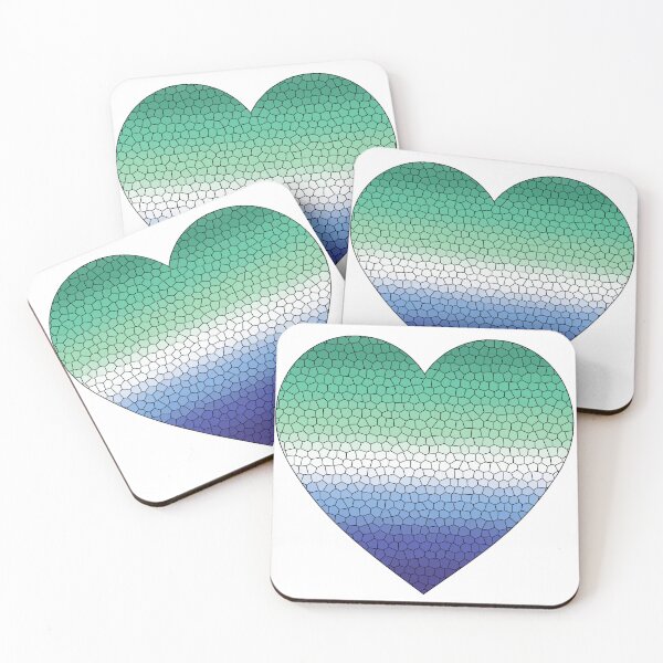 Item preview, Gay MLM Pride Flag Stained Glass Heart, Cute Gay MLM Design designed and sold by Travelslightly.
