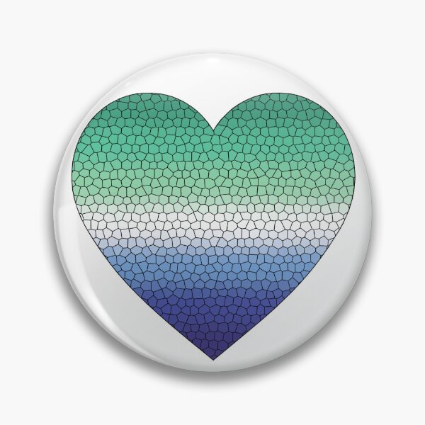 Item preview, Gay MLM Pride Flag Stained Glass Heart, Cute Gay MLM Design designed and sold by Travelslightly.
