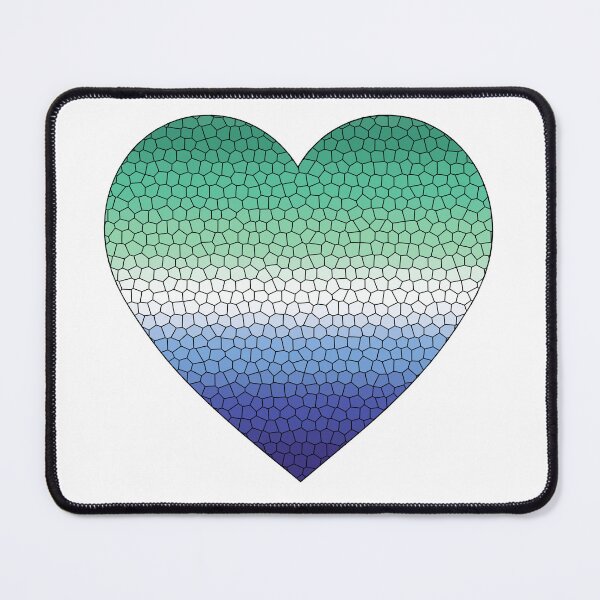 Item preview, Gay MLM Pride Flag Stained Glass Heart, Cute Gay MLM Design designed and sold by Travelslightly.