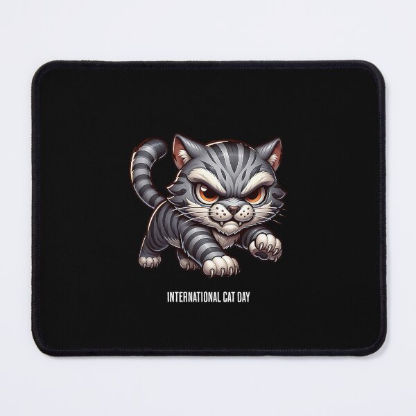 Item preview, Grumpy Running Tiger Cat - International Cat Day designed and sold by Pflugart.