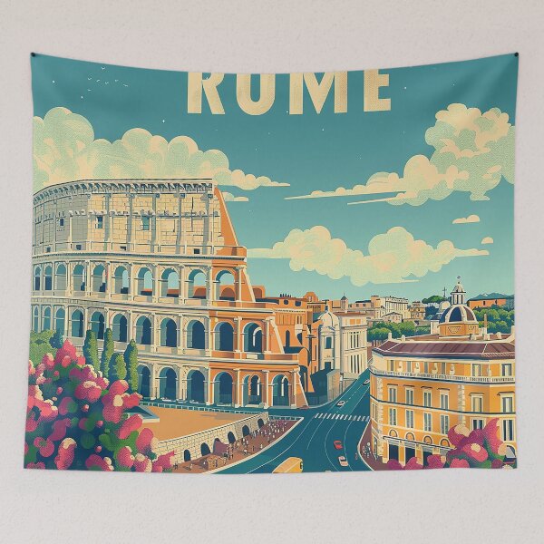 Item preview, Rome Travel Poster designed and sold by nomiraclehere.