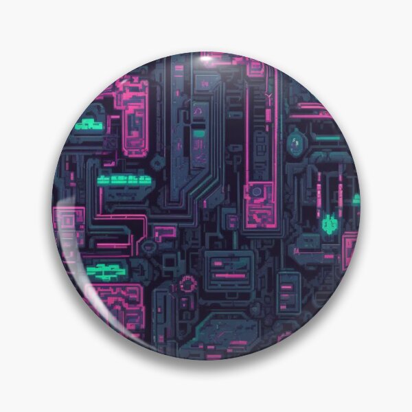 Artikelvorschau, Pixel-Art-Motherboard, Vaporwave, 8-Bit, Cyberpunk entworfen und verkauft von Burn-Ego.