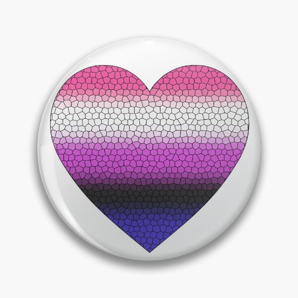 Item preview, Genderfluid Pride Flag Stained Glass Heart, Cute Genderfluid Design designed and sold by Travelslightly.