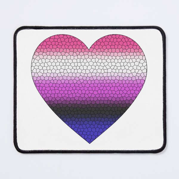 Item preview, Genderfluid Pride Flag Stained Glass Heart, Cute Genderfluid Design designed and sold by Travelslightly.