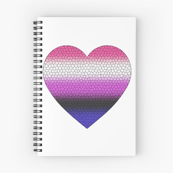 Item preview, Genderfluid Pride Flag Stained Glass Heart, Cute Genderfluid Design designed and sold by Travelslightly.