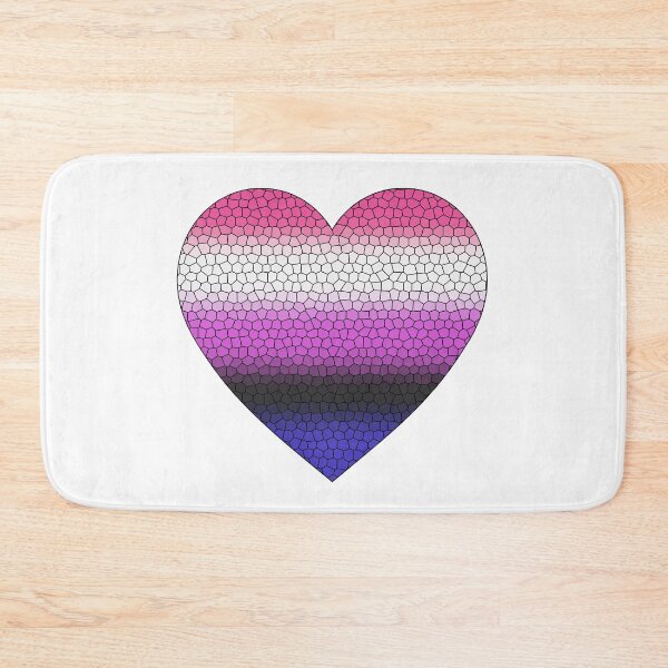 Item preview, Genderfluid Pride Flag Stained Glass Heart, Cute Genderfluid Design designed and sold by Travelslightly.
