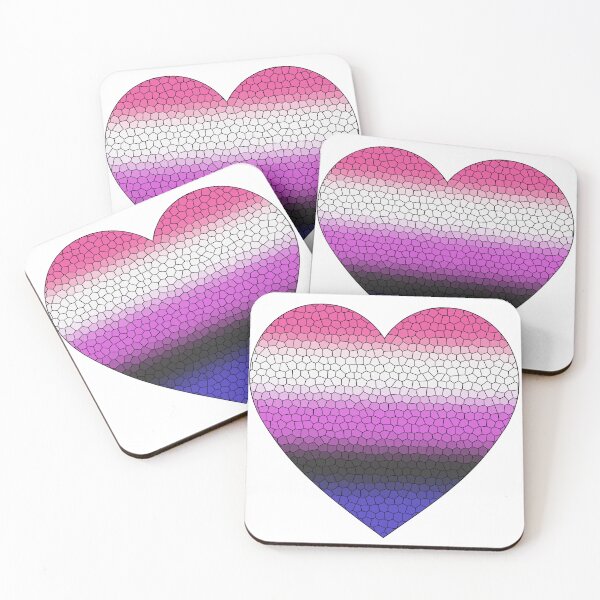 Item preview, Genderfluid Pride Flag Stained Glass Heart, Cute Genderfluid Design designed and sold by Travelslightly.