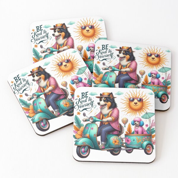 Item preview, Two dogs driving a scooter designed and sold by kankan22.