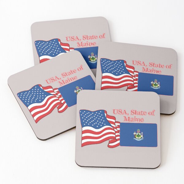 Item preview, flag American and  State of Maine flag together designed and sold by orthodox-icon.