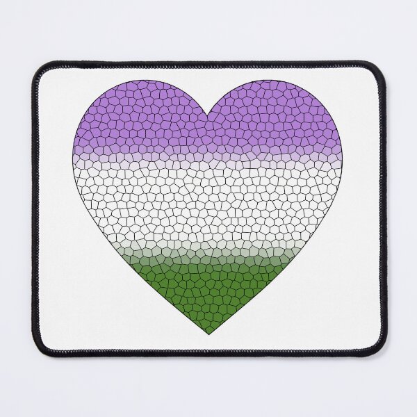 Item preview, Genderqueer Pride Flag Stained Glass Heart, Cute Genderqueer Design designed and sold by Travelslightly.