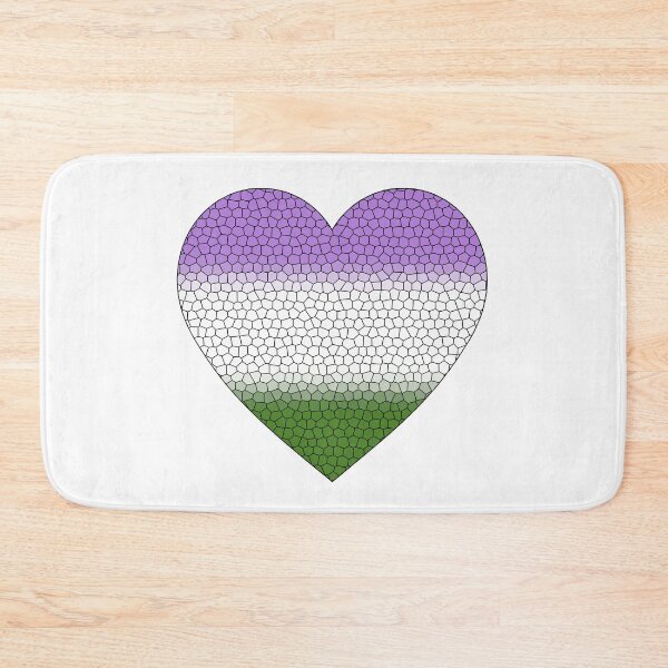 Item preview,  Genderqueer Pride Flag Stained Glass Heart, Cute Genderqueer Design designed and sold by Travelslightly.