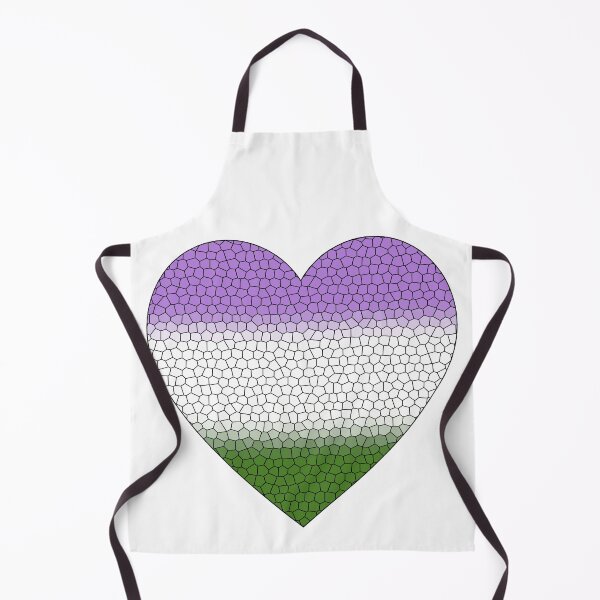 Item preview, Genderqueer Pride Flag Stained Glass Heart, Cute Genderqueer Design designed and sold by Travelslightly.