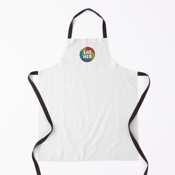 Item preview, She/Her Pronoun Badge on Rainbow Pride Colours designed and sold by TheCornerOnline.