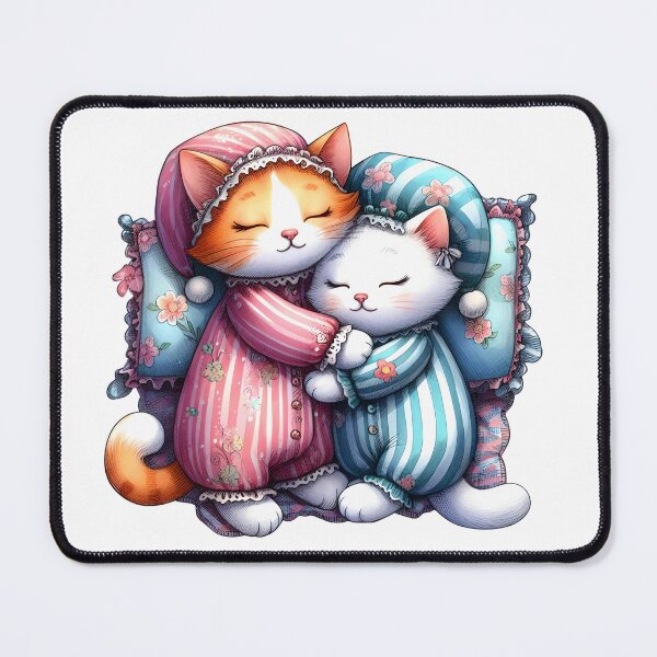 Item preview, Sleeping cats in pajamas designed and sold by NadyaMichaels.