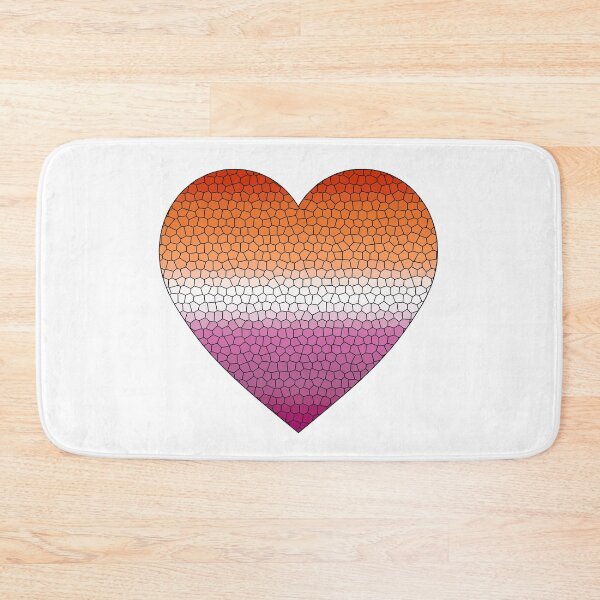 Item preview,  Lesbian Pride Flag Stained Glass Heart, Cute Lesbian Design designed and sold by Travelslightly.