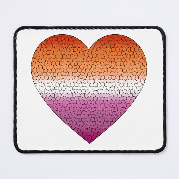 Item preview,  Lesbian Pride Flag Stained Glass Heart, Cute Lesbian Design designed and sold by Travelslightly.