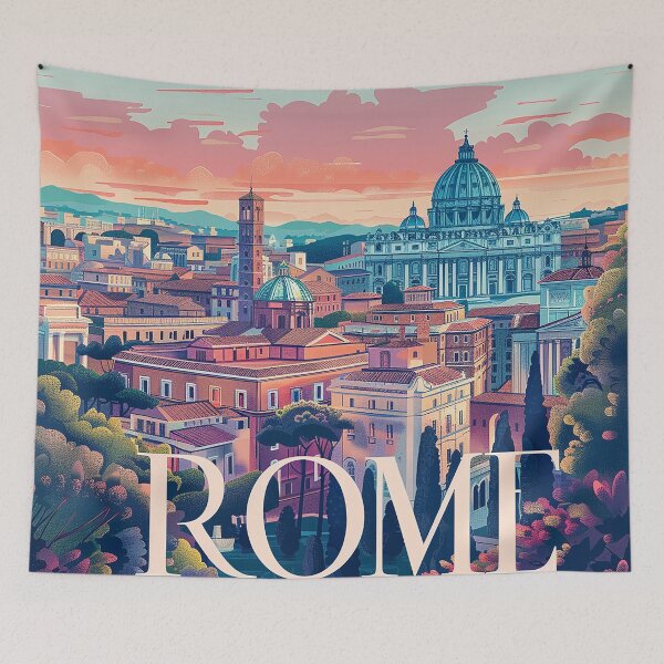 Item preview, Rome Travel Poster designed and sold by nomiraclehere.