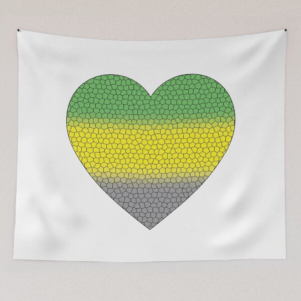 Item preview,  Lithromantic Pride Flag Stained Glass Heart, Cute Lithromantic Design designed and sold by Travelslightly.