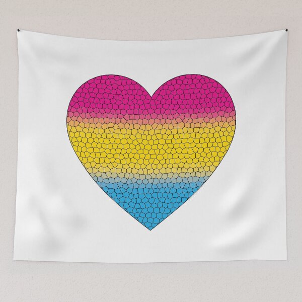Item preview,  Pansexual Pride Flag Stained Glass Heart, Cute Pan Design designed and sold by Travelslightly.