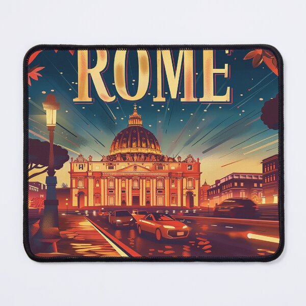 Item preview, Rome Travel Poster designed and sold by nomiraclehere.